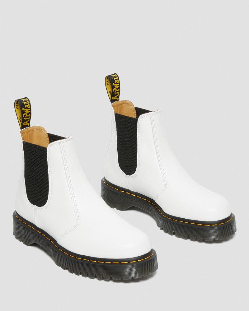 Men's Dr Martens 2976 Bex Smooth Leather Ankle Boots White | AU 418AHK